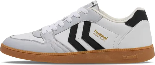 hummel Unisex Handball Perfekt Sp Sneaker, Weiß, 42 EU - Herren-Sneaker mit leichtem TPR-Laufsohle für besten Grip und stylischen hummel Chevrons, inspiriert von einem Archivdesign.