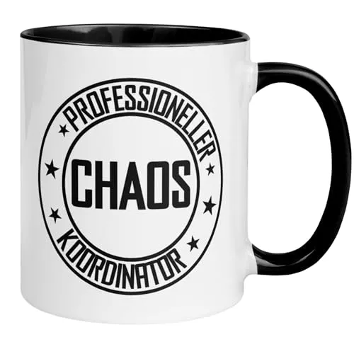 Professioneller Chaos Koordinator Tasse | Lustiger Kaffeebecher Büro | Geschenk für Vater Opa Papa Chef – Chefgeschenke & Vorgesetzter | Papa Becher