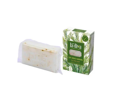 Handseife Teebaumöl Seife 100 g, 1-tlg., für die tägliche Pflege, mit Peeling-Effekt