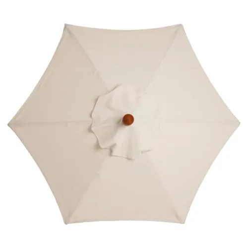 Plcnn Ersatz-Sonnenschirm für Terrassenschirm, 3 m, dick und stark, Ersatzabdeckung für Marktschirm mit 6 Rippen für den Außenbereich, Sonnenschirm-Markise, beige