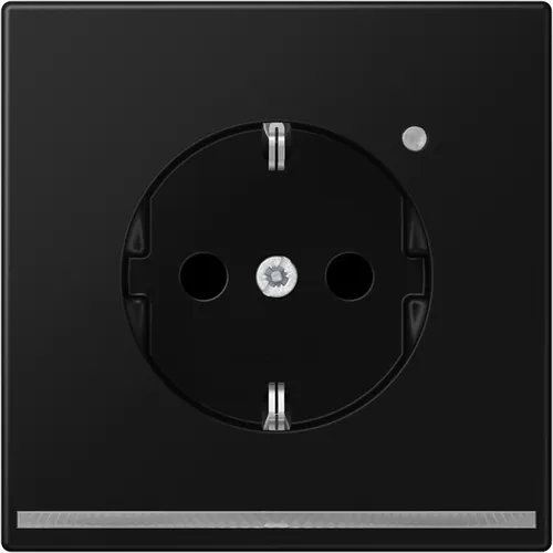 Jung SCHUKO-Steckdose mit LED-Orientierungslicht in schwarz von Jung SCHUKO Steckdosen Abdeckung