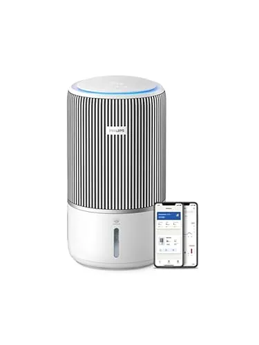 PHILIPS AC3420/10 PureProtect Water - 2-in-1 Luftreiniger und Befeuchter, ideal für Räume bis 78 m² mit 3-Schichten-Filterung und leisen Betrieb