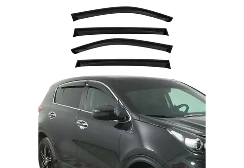 OMAC Lüftungsgitter Windabweiser für Kia Sportage 2015-2021, Dunkel Acryl 4tlg - Aerodynamischer Windabweiser für optimalen Luftstrom, einfache Montage und langlebige Qualität, perfekt für den Kia Sportage.