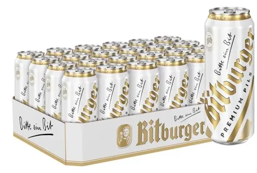 BITBURGER® Premium Pils | Dosen-Bier (24x 0,5l) | Hopfenbetonter Pilsgenuss | Aus Besten Hopfensorten | Nach Deutschem Reinheitsgebot Gebraut