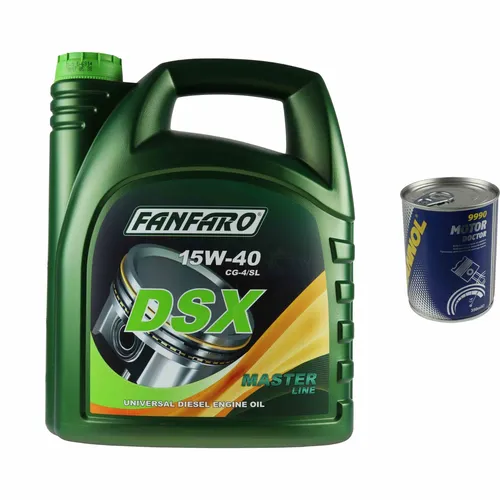 5L Motoröl FANFARO DSX 15W-40 1x MANNOL Motor Doctor ADDITIV