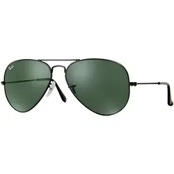 Ray-Ban RB 3025 AVIATOR Unisex-Sonnenbrille - Sportbrillen mit schwarzem Metall-Gestell und G15-Gläsern für optimalen UV-Schutz und stilvolles Design.