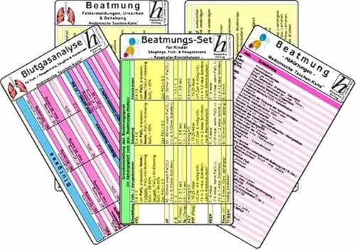 Beatmungs-Karten-Set für Kinder, Säuglinge, Früh- & Neugeborene