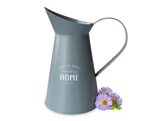 Sendez Gießkanne aus Blech Wasserkanne Schnabelkanne Metallkanne Garten