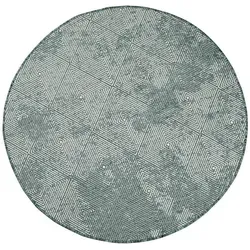 carpet city Outdoor-Teppich, Grün, Rund, 120x120 cm - Beidseitig verwendbarer, pflegeleichter Outdoorteppich aus 100% Polypropylen, UV-beständig und ideal für Garten, Balkon oder Terrasse.