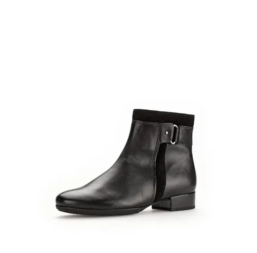 Gabor Damen Ankle Boots | Frauen Stiefeletten | Komfortable Mehrweite (H) | reißverschluss | Stiefel | Bootee | schwarz (Micro) | 39 EU - 6 UK