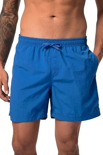 JP 1880 Herren Badeshorts, Schwarz, 6XL EU - Badeshorts für Herren mit elastischem Bund und Kordelzug, ideal für Strand und Schwimmbad, mit stylischem Kontrastdruck am Saum.