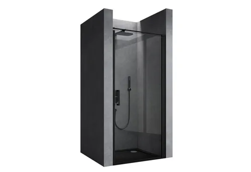 doporro Duschtür Nischentür 80x195 cm in schwarz von doporro