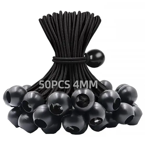 Spanngummis 50 Stück mit Kugel, 15 cm Gummispanner von Eurtes