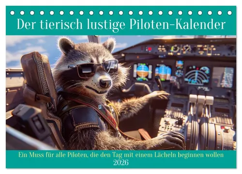 Der tierisch lustige Piloten-Kalender 2026 von Peter Rübsamen - Kalender für Piloten mit 14 humorvollen Seiten, ideal um jeden Tag mit einem Lächeln zu beginnen.