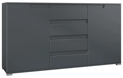 Vladon Sideboard Sylt V1 - Stylisches Sideboard in Anthrazit matt mit 2 Türen und 4 Schubladen – ideal für modernen Stauraum und eine elegante Wohnraumgestaltung.