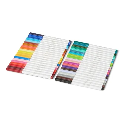 Amazon Basics Filzstift mit vielseitiger Spitze, 40 Farben, abwaschbar, 40 Stück, mehrfarbig
