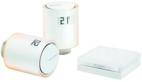 Netatmo NVP-PRO Heizkörperthermostat Starterpaket - Raumtemperaturregler für individuelle Heizungssteuerung, ideal für Wohnungen mit Sammelheizung und einfache Anpassung an Ihr Alltagsverhalten.