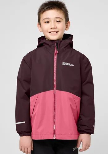 Jack Wolfskin Unisex Kinder Iceland 3in1 - Boysenberry/pink, 164 EU - Funktionsjacken: Wetterfeste 3in1-Jacke für Kinder mit wasserdichter, winddichter und atmungsaktiver Außenschicht sowie warmer Innenjacke für optimalen Komfort.