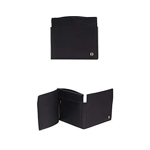 AIGNER Daily Basis Geldbörse aus Leder 10 cm in Grau in schwarz von Aigner