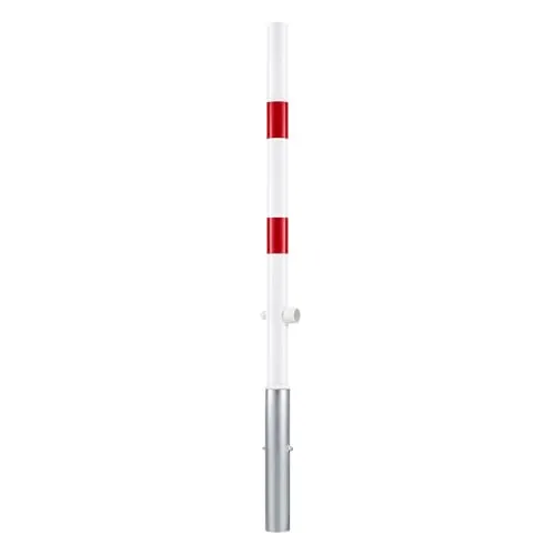 ROBUSTO Sperr-Pfosten, Dreikantschloss, r/w, einbetonieren, Stahl, Ø 6cm, 140cm, Art.-Nr. 37129 | Absperrpfosten | Rammschutzpoller | Sperrpfosten