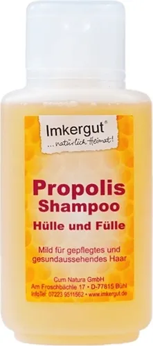 Propolis Shampoo 200ml - Shampoo mit naturreinem Akazienhonig, beruhigt die Kopfhaut und ist ideal für normales, fettiges und schuppiges Haar. Milde Pflege für tägliche Anwendung, auch bei empfindlicher Kopfhaut.