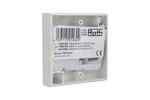 Roth Basicline RSF-Rahmen Raumthermostat Adapterrahmen, 1135001934