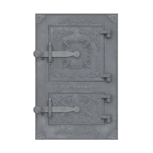 QLS Ofentür 44,5 x 29 cm aus Gusseisen - Haushaltsgroßgeräte – Robuste und langlebige Ofentür aus hochwertigem Gusseisen, ideal für Kachel-, Back- oder Räucheröfen. Minimiert Wärmeverluste und verleiht Ihrem Ofen zeitlosen Charme.