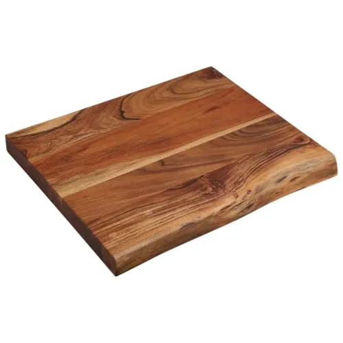 KESPER Schneide- und Tranchierbrett aus Akazienholz, 48 x 36-38 cm - Hochwertiges Schneidebrett aus FSC-zertifiziertem Akazienholz, behandelt mit BIOFA-Öl. Extra große Arbeitsfläche und stabiles Design sorgen für Sicherheit beim Schneiden. Jedes Brett ist ein einzigartiges Stück mit natürlicher Maserung.