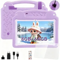 LETGOSPT 7 Zoll Kinder Tablet mit 4GB RAM und 64GB Speicher