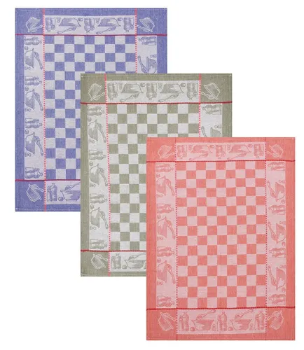 Betz Geschirrtuch 3 Stück Geschirrtücher Halbleinen Küchenhandtuch Größe 50x70 cm, (Set, 3-tlg., 3 Geschirrtücher), Halbleinen Jacquard