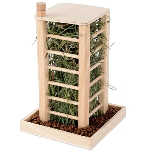 Balama Heuraufe Futternapf, 36x24x24cm - Für Kaninchen, Meerschweinchen, Hasen, Hamster, Mäuse, Ratten