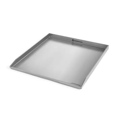 BURNHARD® - Deutsche Marke - Plancha Grillplatte Edelstahl für Gasgrill Earl Serie, spülmaschinenfest - 42,5 x 39,6 x 3 cm