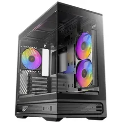 Antec Constellation C2M ARGB Black MicroATX Gehäuse - Elegantes MicroATX PC Gehäuse mit ARGB-Beleuchtung für eine beeindruckende Optik. Ideal für mATX und Mini-ITX, bietet es eine hervorragende Kühlung und einfache Installation.