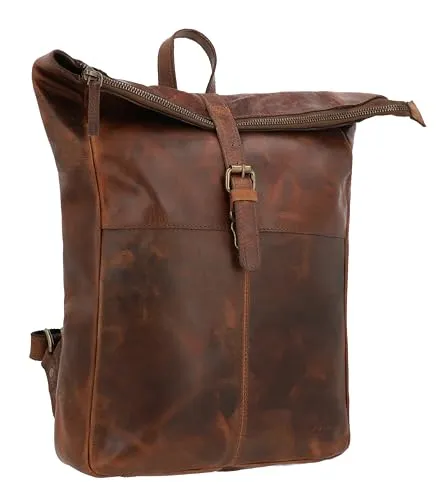Gusti Rucksack Leder Valja - Stilvolle Laptoptasche für Damen und Herren - Stylischer Echtleder-Rucksack für Stadt und Natur, robust und langlebig. Bietet viel Platz für Bücher und Ausrüstung, ideal für jeden Ausflug.