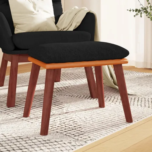 vidaXL Fußhocker Schwarz 45x29,5x35 cm – Stilvoller Hocker für Ihr Zuhause - Dieser elegante Hocker aus hochwertigem Stoff und Kunstleder bietet nicht nur eine moderne Optik, sondern auch vielseitige Nutzungsmöglichkeiten – ideal zum Ausruhen oder als zusätzliche Sitzgelegenheit.