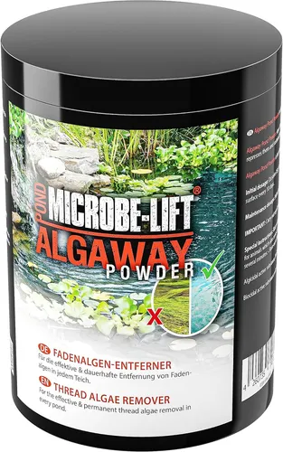 MICROBE-LIFT Pond Algaway Powder - 1000g, effektiver Fadenalgenentferner für Teiche, beseitigt Algen schnell und verhindert Neubildung