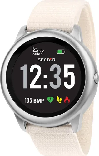 Sector Quarzuhr R3251545502 S-01 - Smart Unisex 46mm, mit Herzfrequenzmesser und Multisport-Funktionen, ideal für aktive Lifestyle