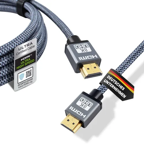 audio pirates HDMI 2.1 Kabel [3,0m 1-Pack] 48Gbit/s 8K@60Hz eARC, HDR10+ PF