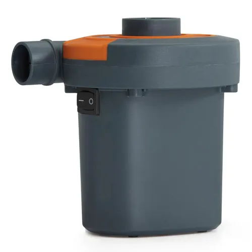 Bestway Sidewinder™ 12V AC/DC Elektro-Luftpumpe 490 l/min - Luftpumpe für schnelles Be- und Entlüften, ideal für Camping und Freizeit. Mit 3 Ventiladaptern und Betrieb über 12-V-Autosteckdose.