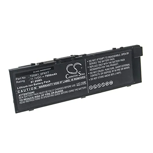 vhbw Akku kompatibel mit Dell Precision 17 7710, 17-7710, 17 7720, 7510, 7520, 7710, M7510 Notebook (7900mAh, 11,1V, Li-Ion)