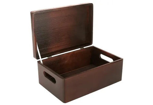 Creative Deco Holzkiste mit Deckel 30x20x14 cm - Vielseitige Holzkiste mit Deckel für Haus und Garten, ideal als Geschenkkiste, Werkzeugkiste oder Dekobox. Außenmaße: 30x20x14 cm, robust mit 1 cm Wanddicke.