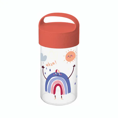 Koziol Snackpot Buddy Snack Dreams, Trinkflasche, Kunststoff, Organic Red 500 ml