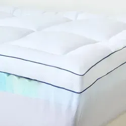 NicePlus Topper mit Daunendecke, 5-Zonen Gel-Schaum - Für erholsamen Schlaf, 360° Mesh, 90x200x10cm, für alle Matratzen