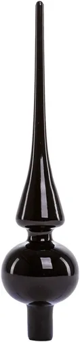 TrendLine Christbaumspitze aus Glas 26 cm schwarz glanz