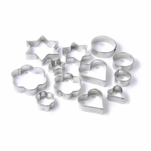 Zenker Ausstecher Set 12-tlg. Plätzchenform Terrassenplätzchen Weißblech Made DE