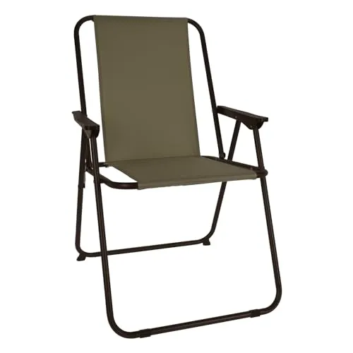 Mojawo Campingstuhl Faltstuhl Stoff Oxfort Olivegrün Klappstuhl Anglerstuhl Regiestuhl Angelstuhl Metall B 57 x T 48 x H 85 cm