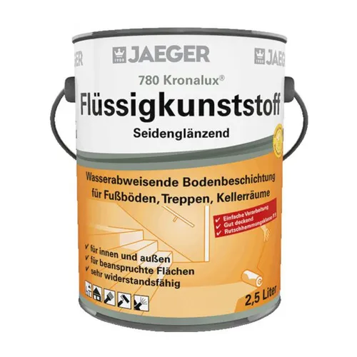 Jaeger Kronalux Flüssigkunststoff 780 kieselgrau RAL7032 - 750ml Bodenbeschichtung - Lacke für langlebige und flexible Bodenbeschichtungen, ideal für Innen- und Außenbereiche mit hoher Widerstandsfähigkeit.