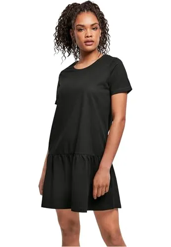 Urban Classics Ladies Valance Tee Dress, Black, XS