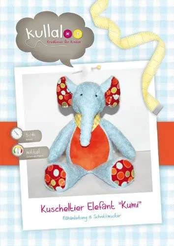kullaloo - Schnittmuster & Nähanleitung für Kuscheltier Elefant 