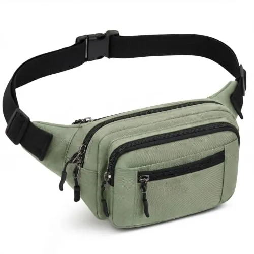 Bauchtasche für Herren Damen Gürteltasche mit 5 Einzelfächern Hüfttaschen für Reise Wanderung Hundespaziergänge und Outdoor-Aktivität